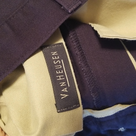 Van Heusen 32x32 navy pleated pants men - Picture 9 of 10